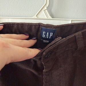 GAP Men's Dark Brown Corduroy Trousers